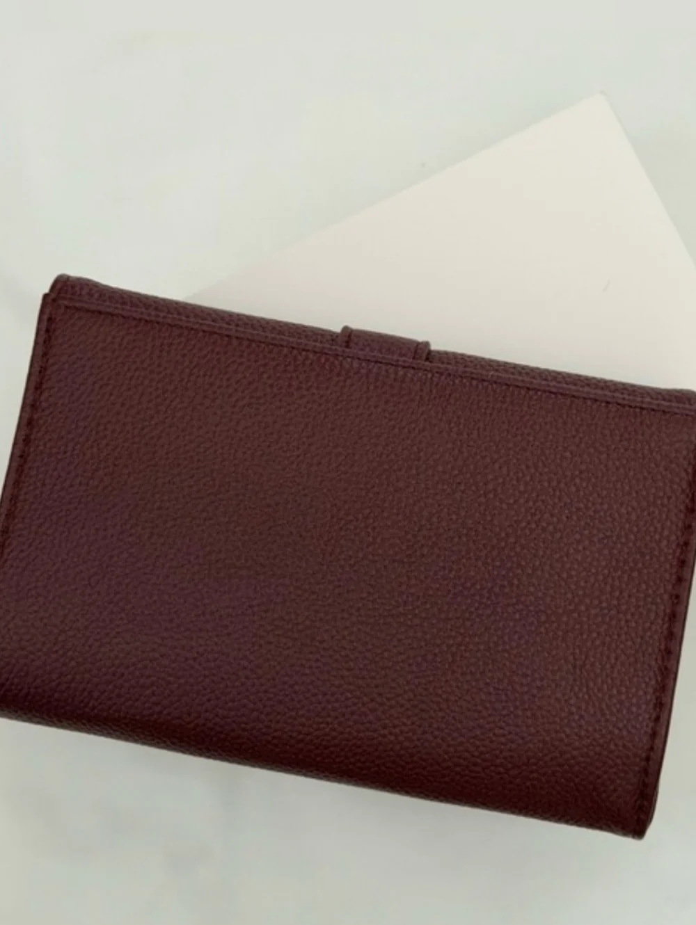CHLOE Burgundy Feaux Leather Wallet Clutch